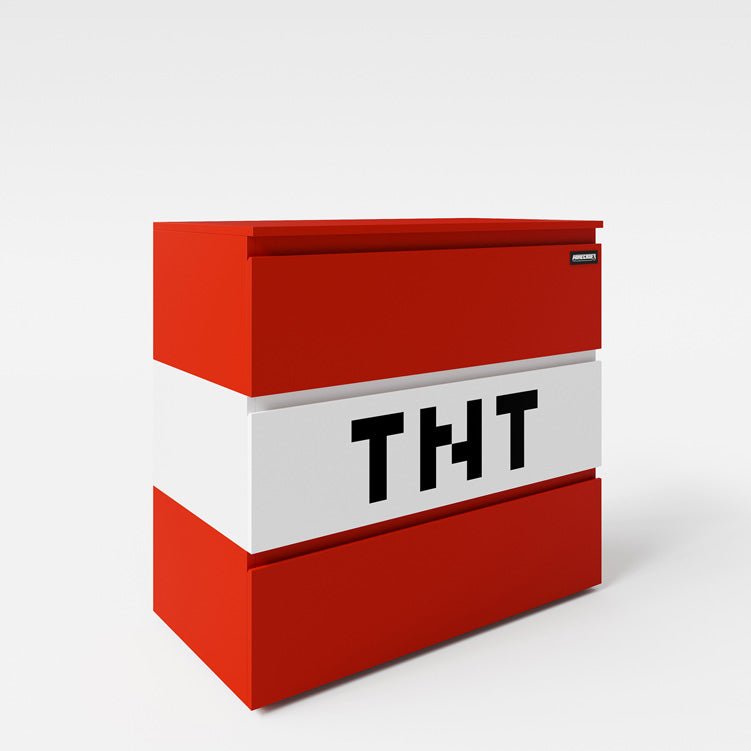 Minecraft dresser "TNT Box" – with LED lighting & 3 drawers