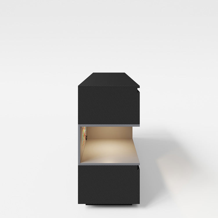 Minecraft dresser "PixelVault" – with LED, 5 drawers & console compartment