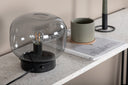 Table lamp Olivin – With an elegant smoky black lampshade