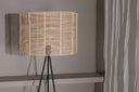 Stehlampe Diana – Schwarzes Gestell mit Rattan Lampenschirm
