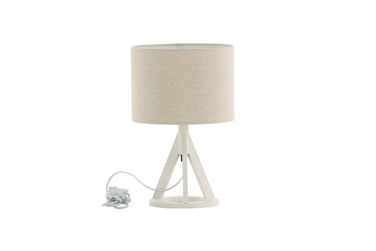 Table lamp "Nora" – Stylish tripod with a lampshade made of linen