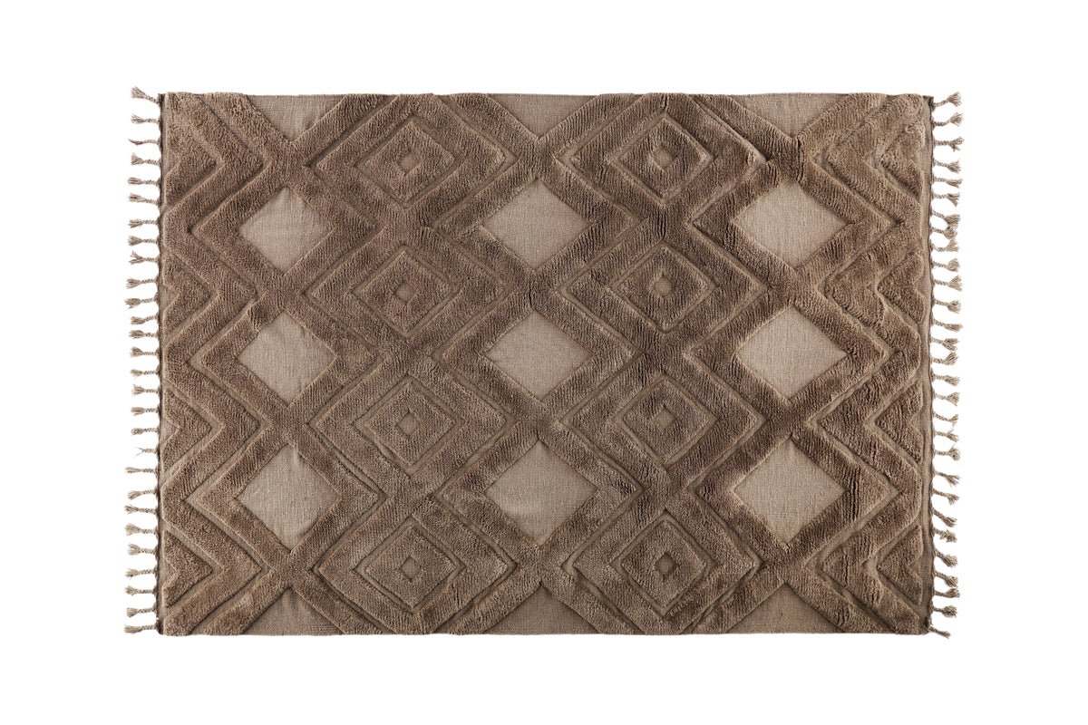 Teppich Lora – mit Fransen aus Wolle