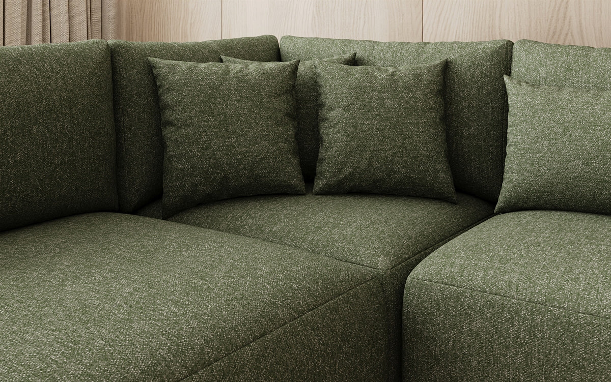 Designer sofa Ando - sectional sofa in textured fabric