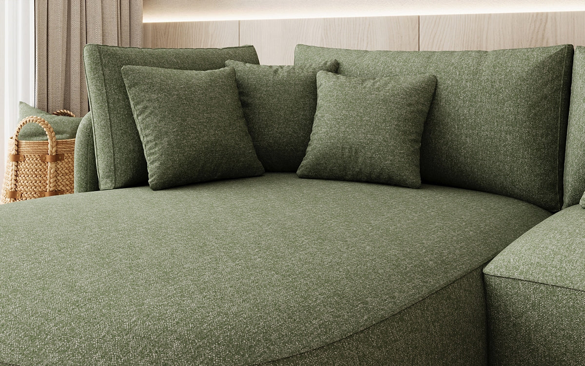 Designer corner sofa Ando Mini in textured fabric