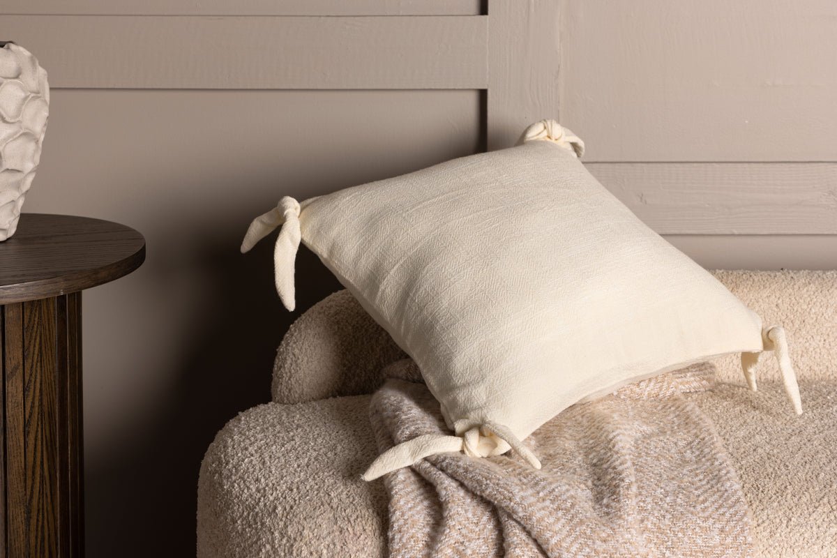 Kissenbezug Ambiente - 40x40 cm in Beige, Dunkelgrau und Weiß