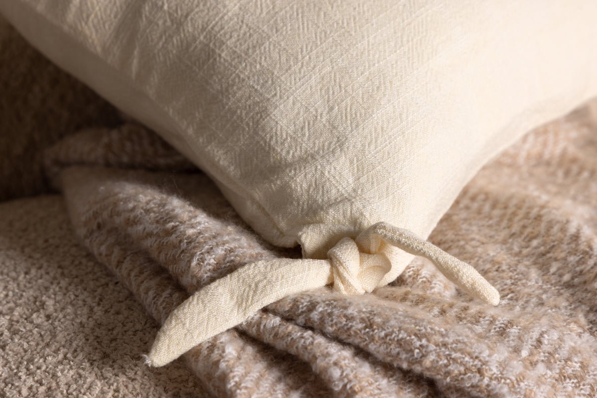 Kissenbezug Ambiente - 40x40 cm in Beige, Dunkelgrau und Weiß