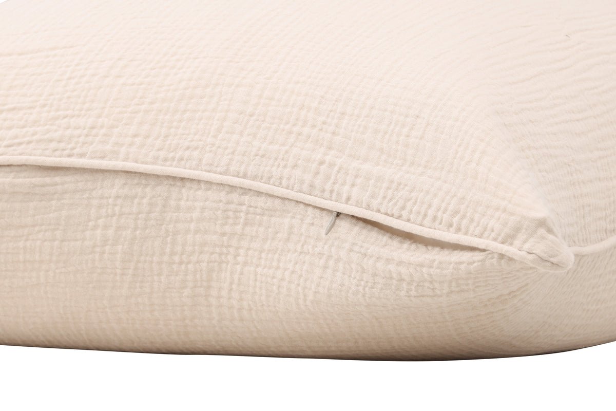 Pillowcase Moments - 60x60 cm in Beige and Gray made of 100% cotton