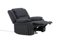 Armchair Dubai - in Black with reclining function