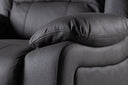 Armchair Dubai - in Black with reclining function