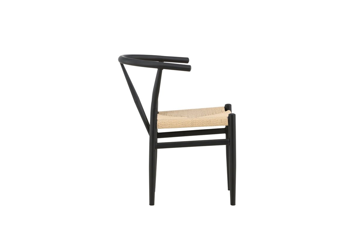 Chair Fliou II - In Black with uniformly colored seat surface