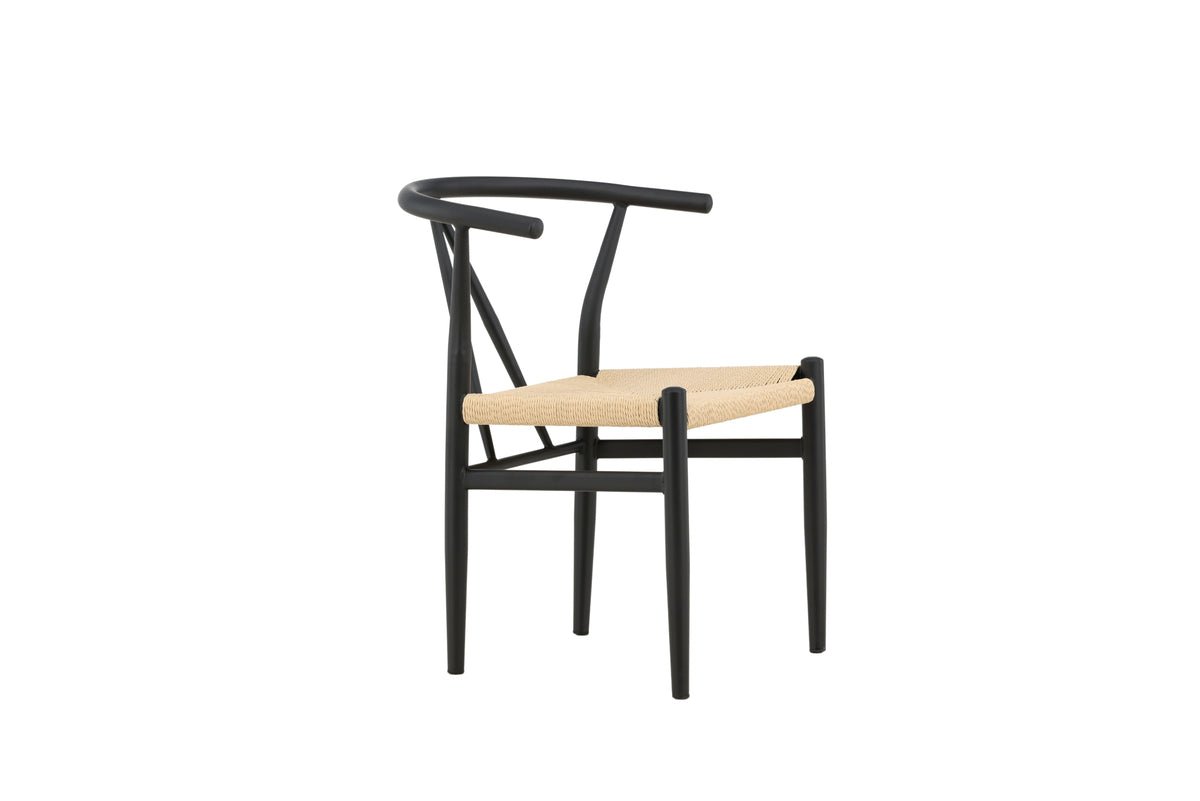 Chair Fliou II - In Black with uniformly colored seat surface