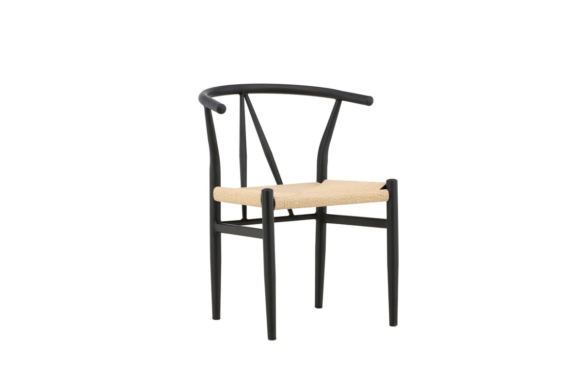 Chair Fliou II - In Black with uniformly colored seat surface