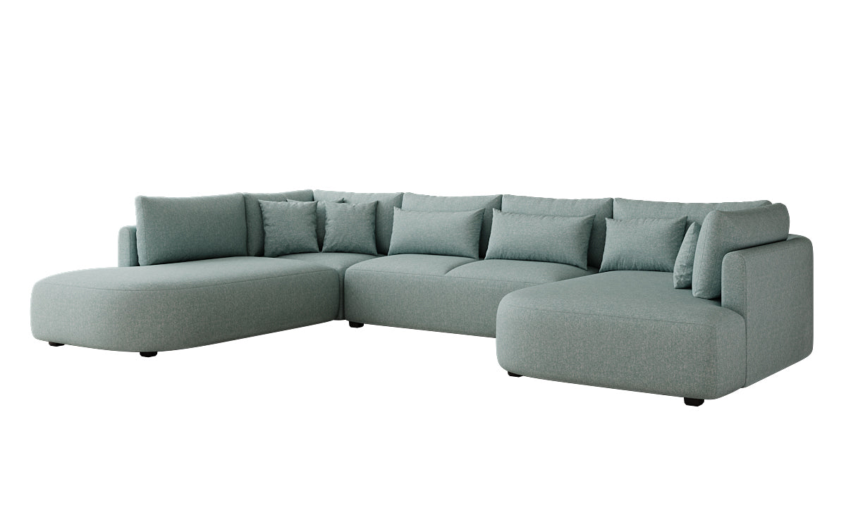 Designer sofa Ando - sectional sofa in textured fabric