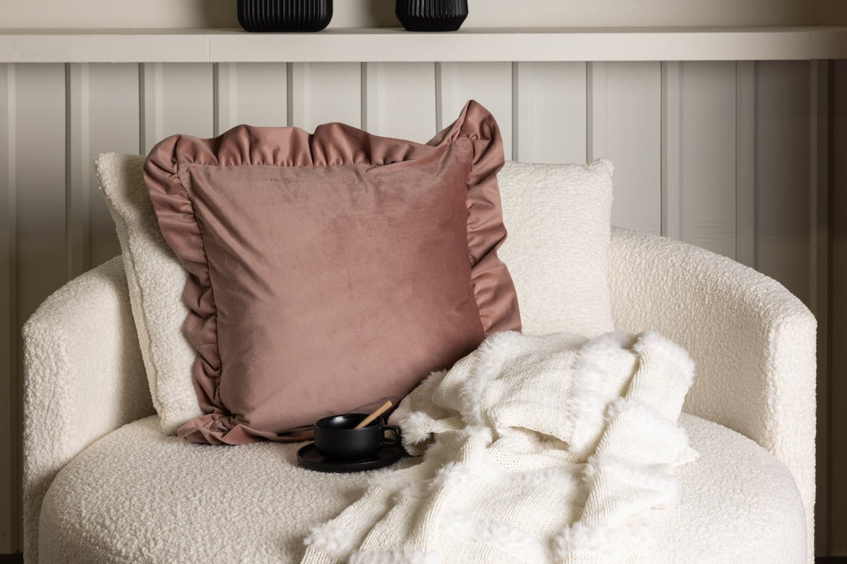 Cushion cover Essence - 50x50 cm in Beige, pink and White