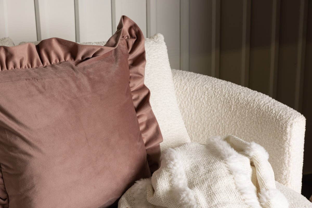 Cushion cover Essence - 50x50 cm in Beige, pink and White