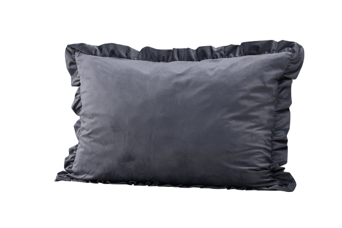 Kissenbezug Charming - 70x100 cm in Weiß und Grau