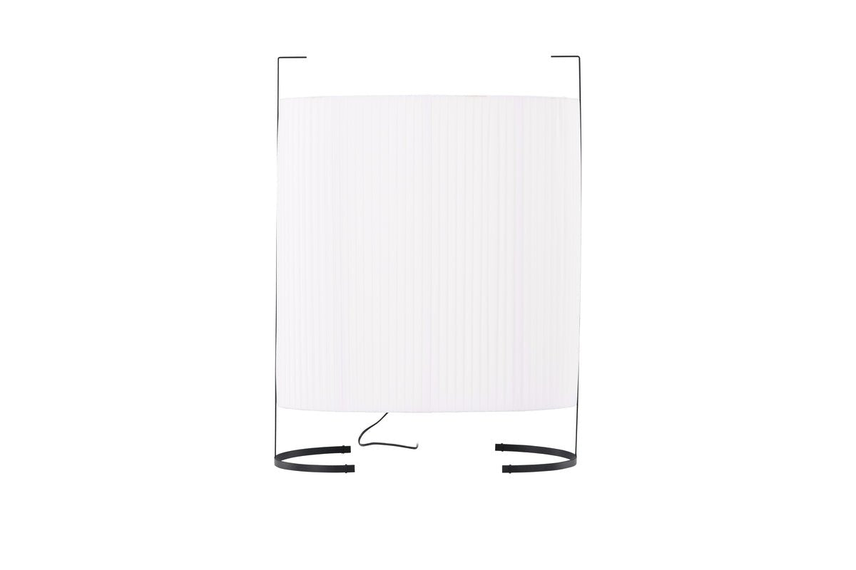 Stehlampe „Solva“ – Hohe Stofflampe in Beige mit schwarzem Metallgestell (Höhe 80 cm)