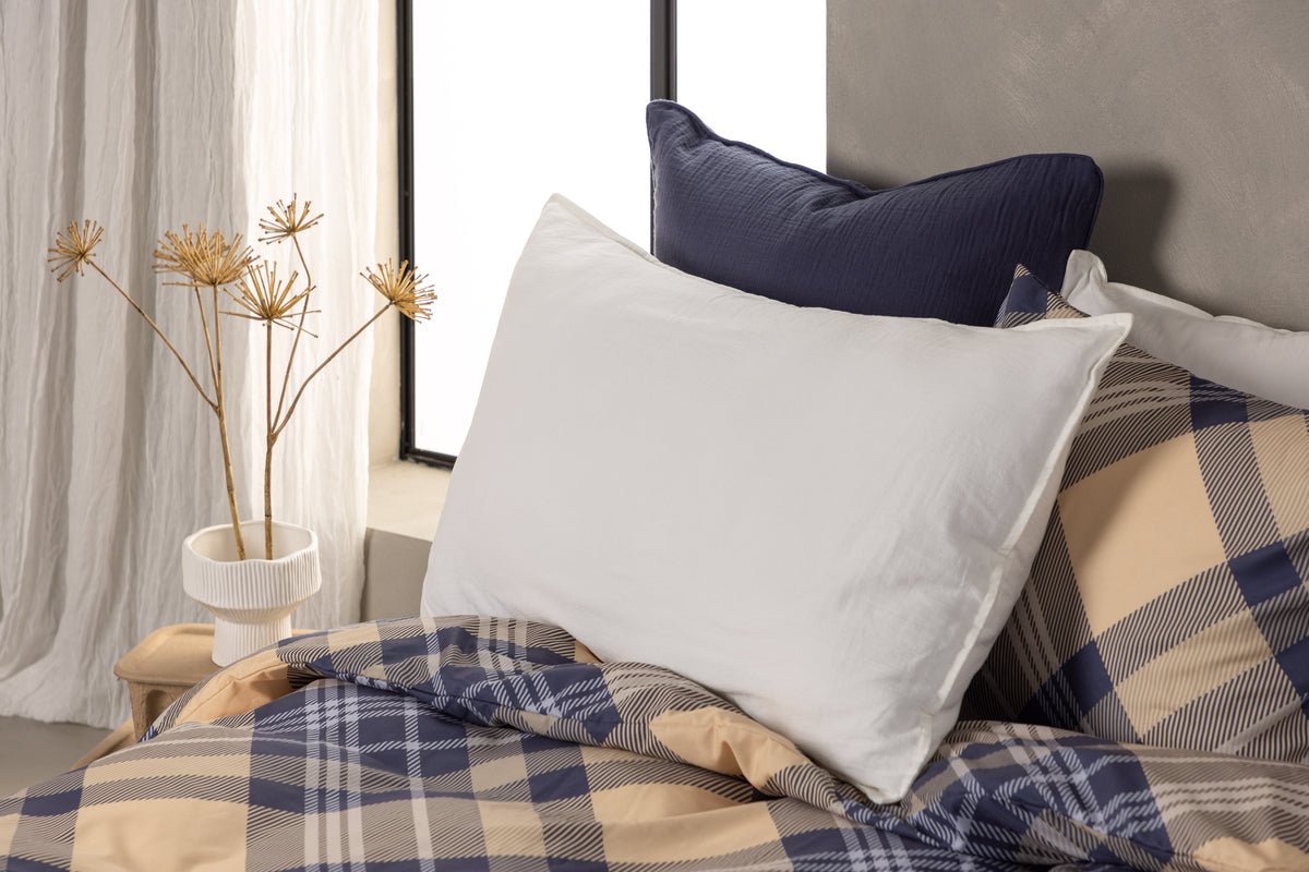 Cushion cover Hygge - 50x90 cm in Brown, Beige and White made of 100% cotton