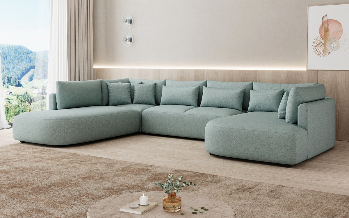 Designer sofa Ando - sectional sofa in textured fabric