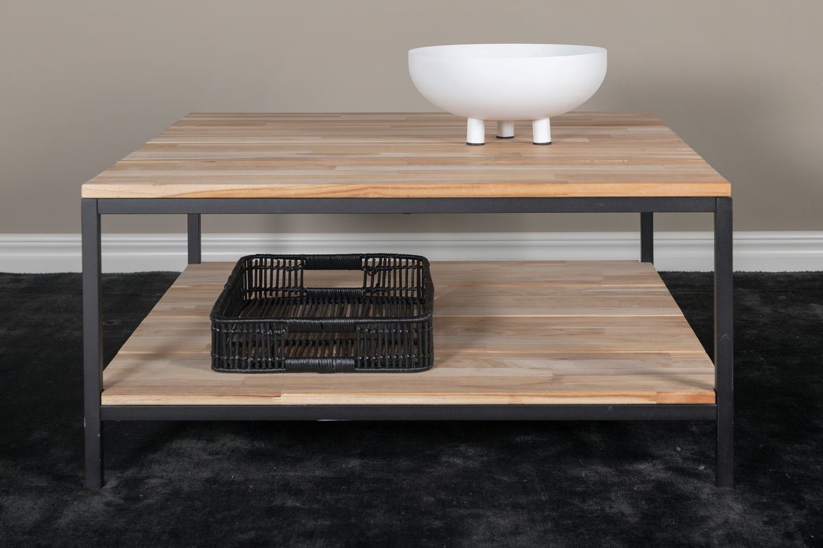 Coffee table Quarti - Teak wood meets steel