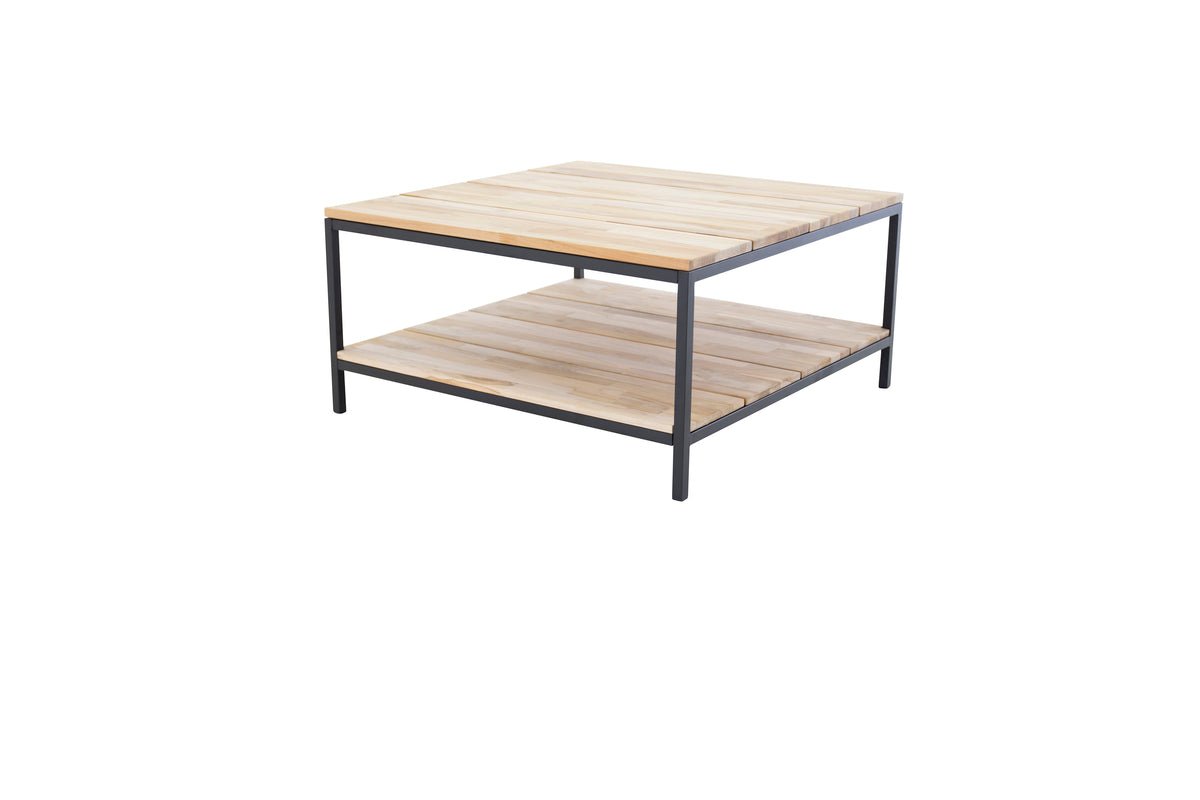 Coffee table Quarti - Teak wood meets steel