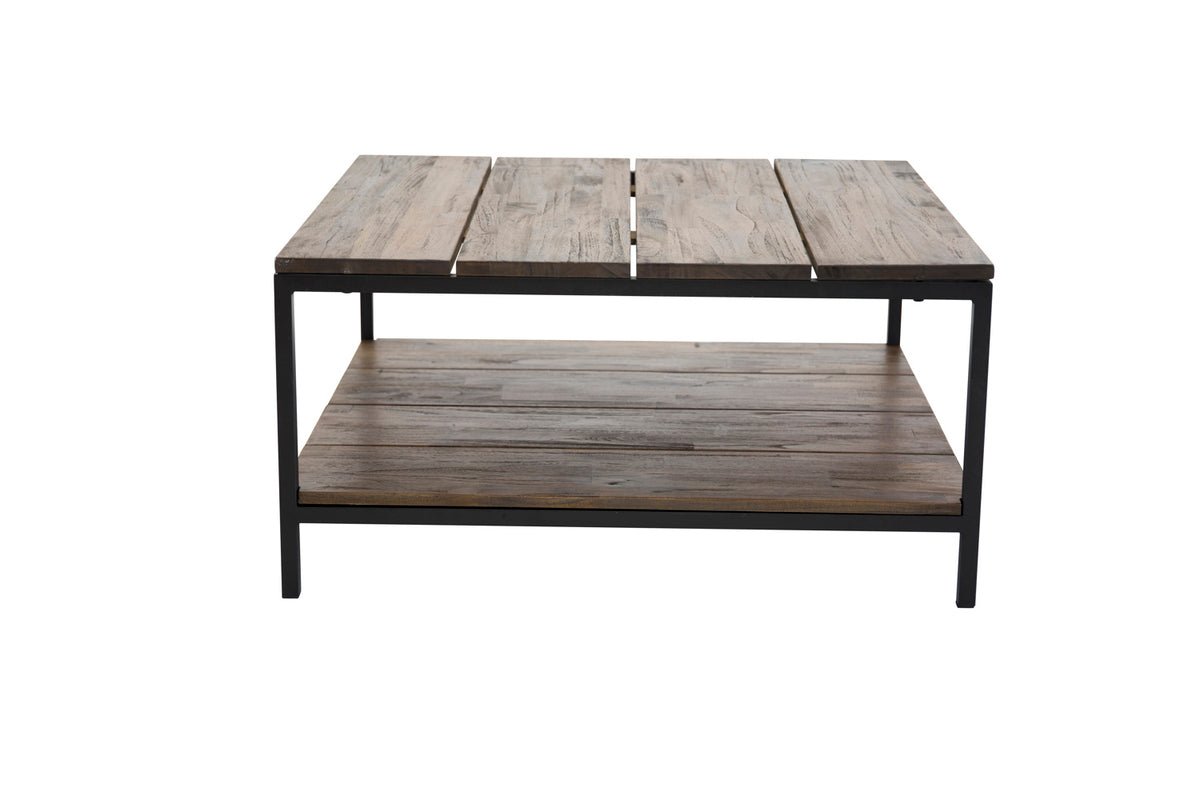 Coffee table Quarti - Teak wood meets steel