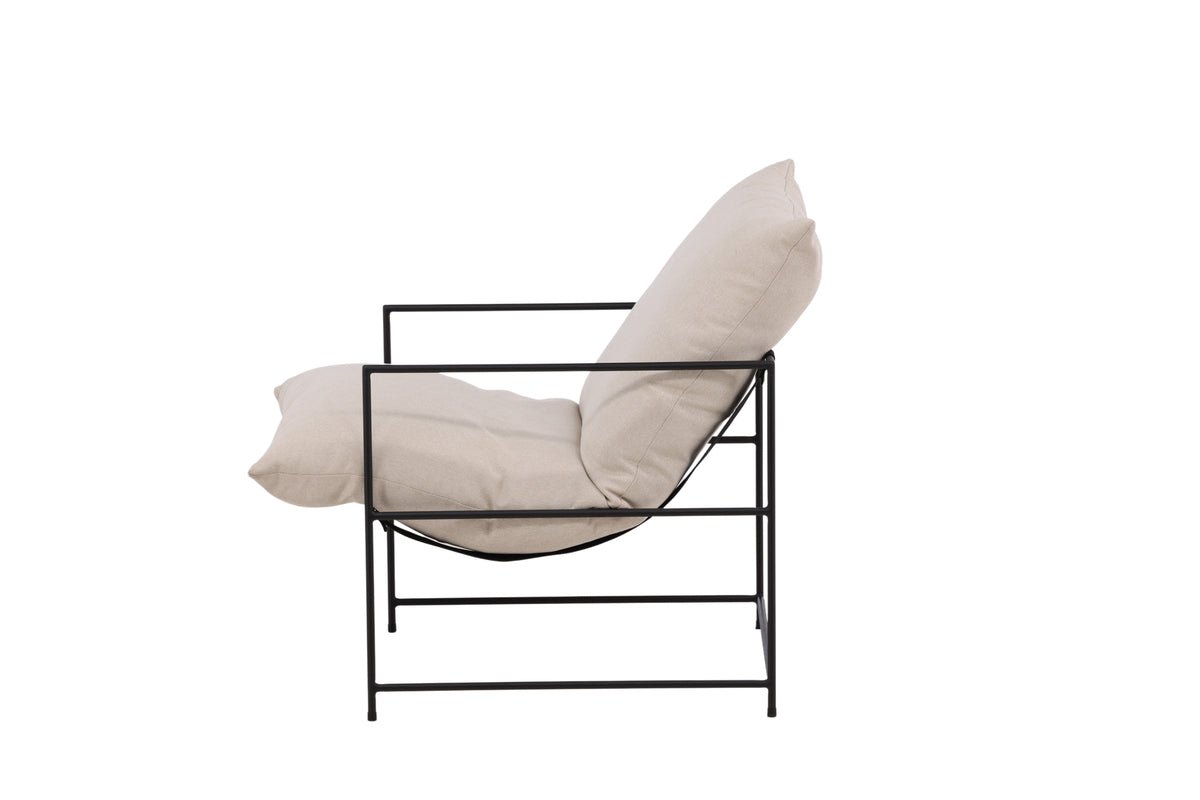 Designer lounge armchair Sedalia – modern armchair with armrests in Beige