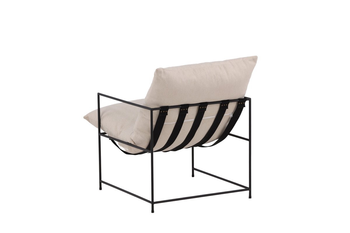 Designer lounge armchair Sedalia – modern armchair with armrests in Beige