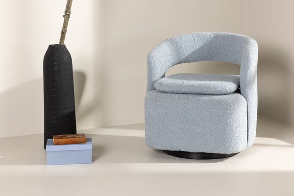 Designer Lounge Sessel Velina – moderner Bouclé-Sessel in vier Farben