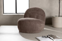 Designer Lounge Sessel Almvik – Bouclé Braun