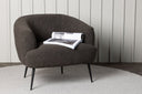 Designer Lounge Sessel Maleno – Bouclé-Relaxsessel in Anthrazit