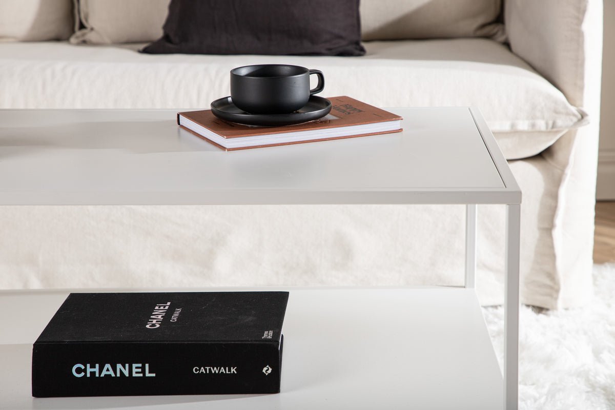 Coffee table/side table Nammos – in four colors with three storage surfaces