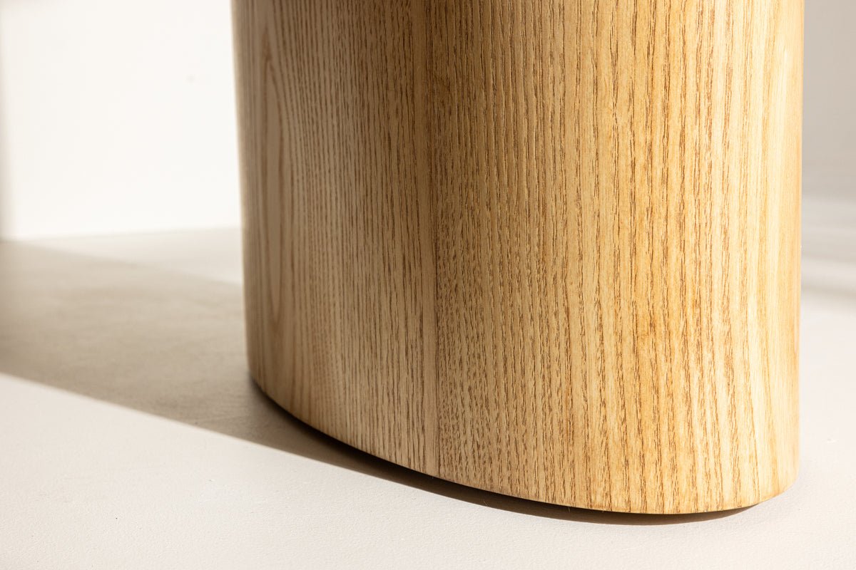 Esstisch Maui - mit ovaler Tischplatte in Holzoptik