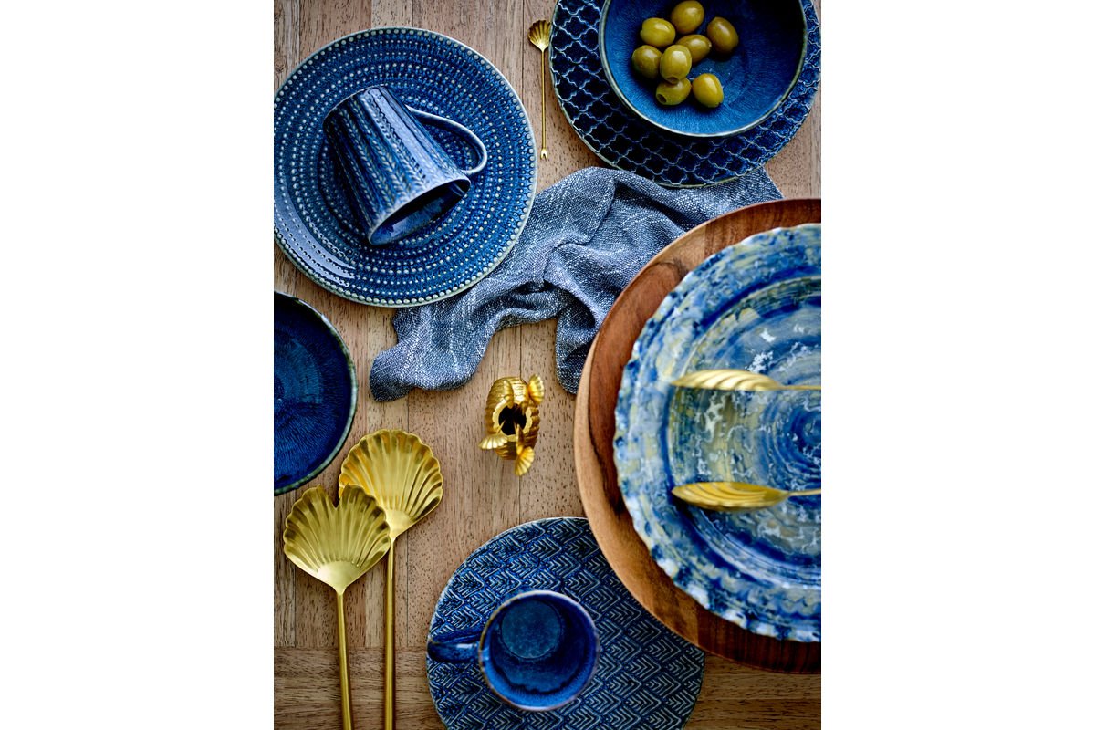 Servierplatte Aluna – aus Steingut mit reaktiver Glasur