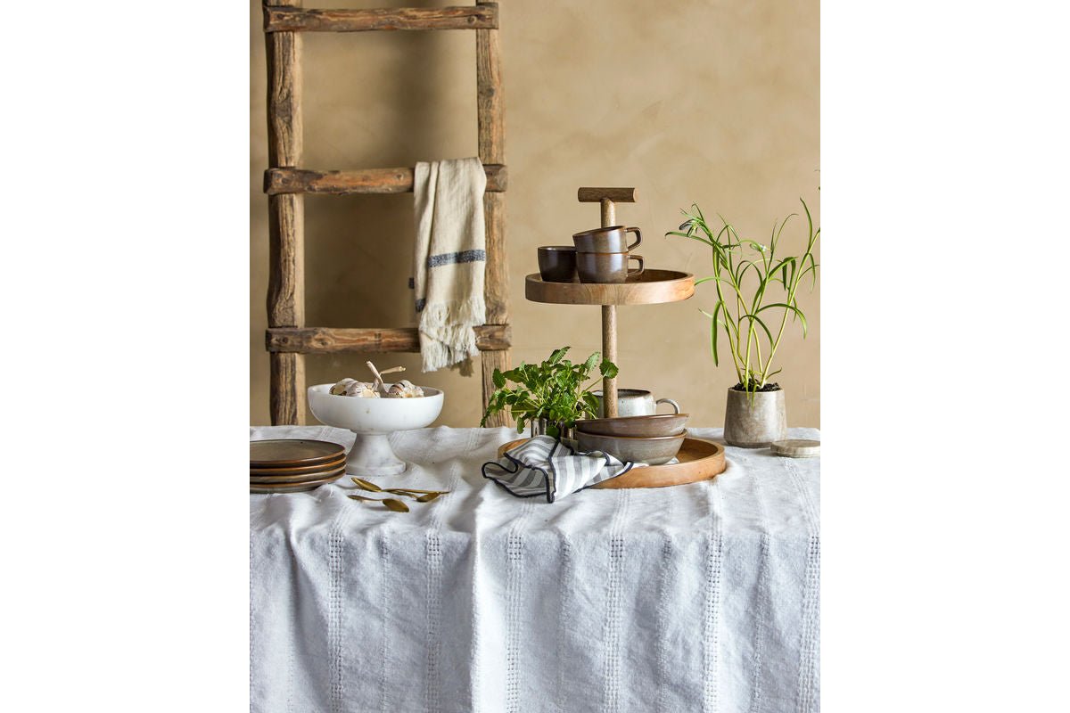 Bowl Erin - White Marble with Elegant Stand