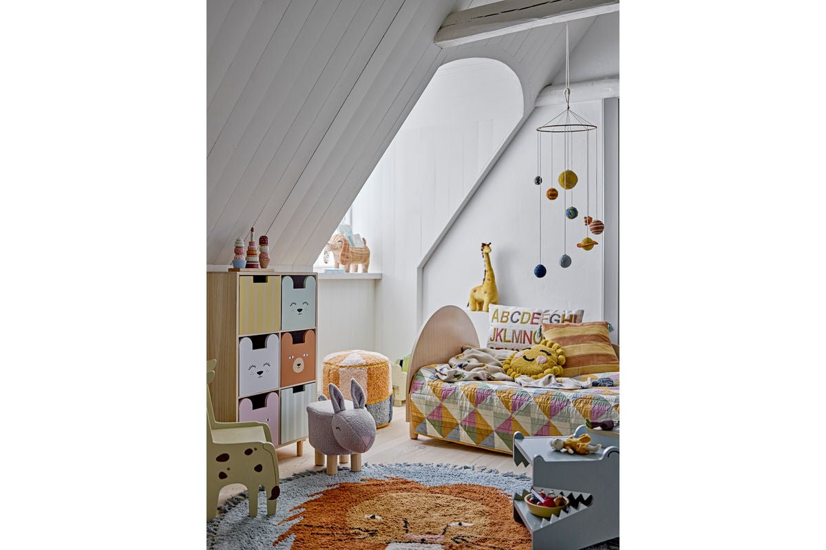 Children's Chair "Gigi" – FSC®-Certified MDF in Natural & Gray Tones