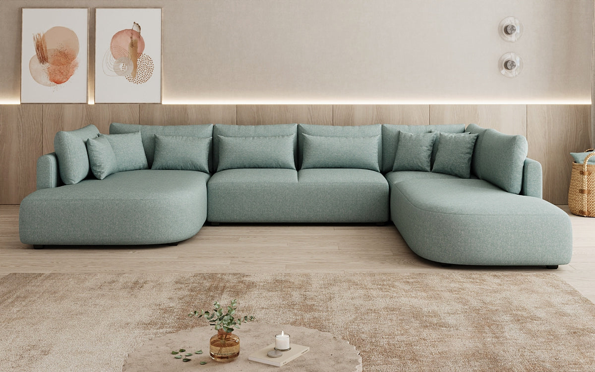 Designer sofa Ando - sectional sofa in textured fabric