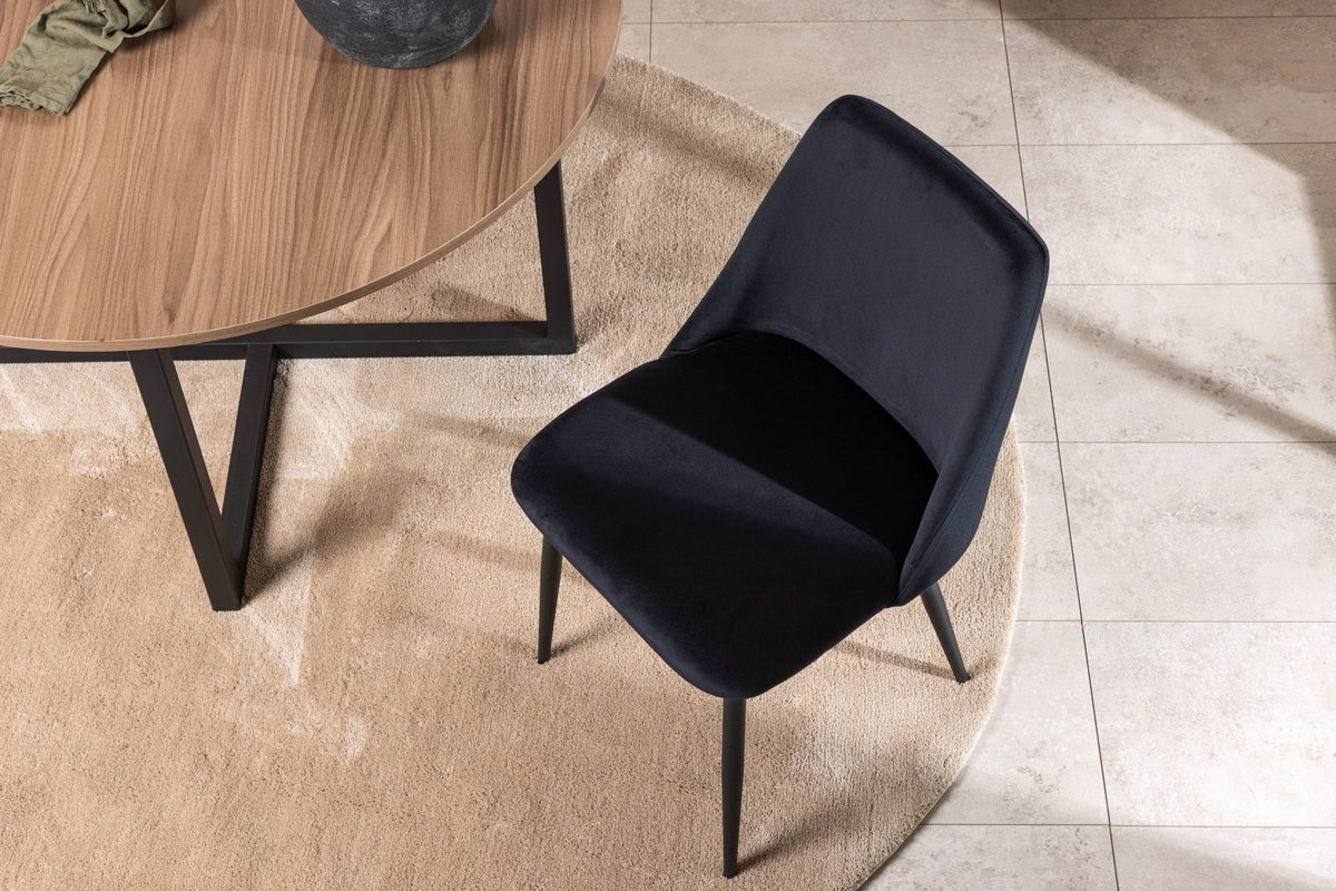 2-piece set - Chair Liora made of soft polyester velvet