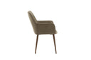 2-piece set - Future chair with legs in modern walnut brown
