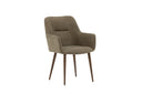 2-piece set - Future chair with legs in modern walnut brown