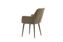 2-piece set - Future chair with legs in modern walnut brown