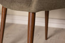 2-piece set - Future chair with legs in modern walnut brown