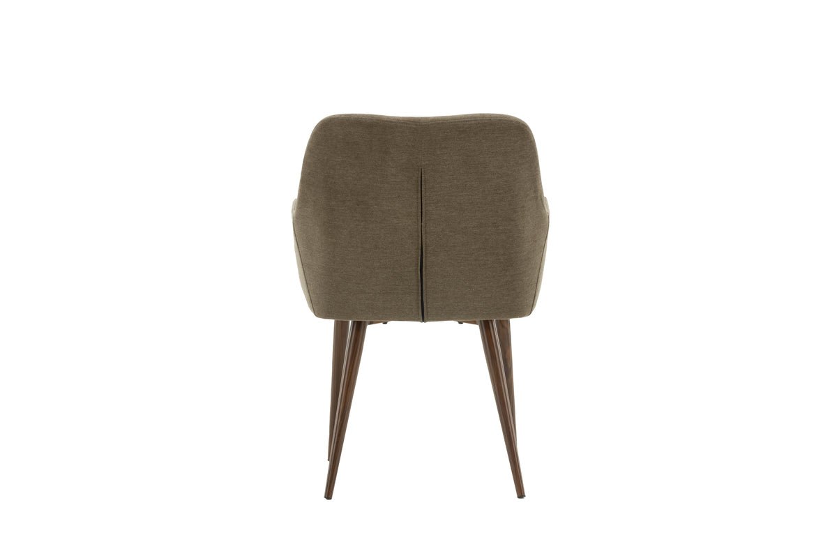 2-piece set - Future chair with legs in modern walnut brown