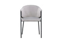 2-piece set - Chair Calyra with light gray velvet fabric