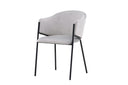 2-piece set - Chair Calyra with light gray velvet fabric