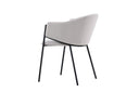 2-piece set - Chair Calyra with light gray velvet fabric