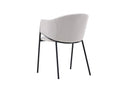 2-piece set - Chair Calyra with light gray velvet fabric