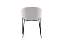 2-piece set - Chair Calyra with light gray velvet fabric