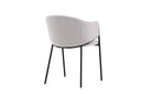 2-piece set - Chair Calyra with light gray velvet fabric