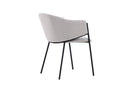 2-piece set - Chair Calyra with light gray velvet fabric